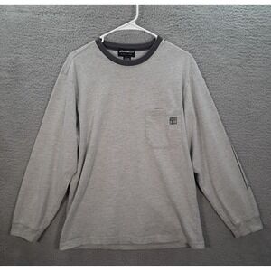 Eddie Bauer Shirt Adult Small Gray Black Outdoors Hiking Camping Workwear Preppy